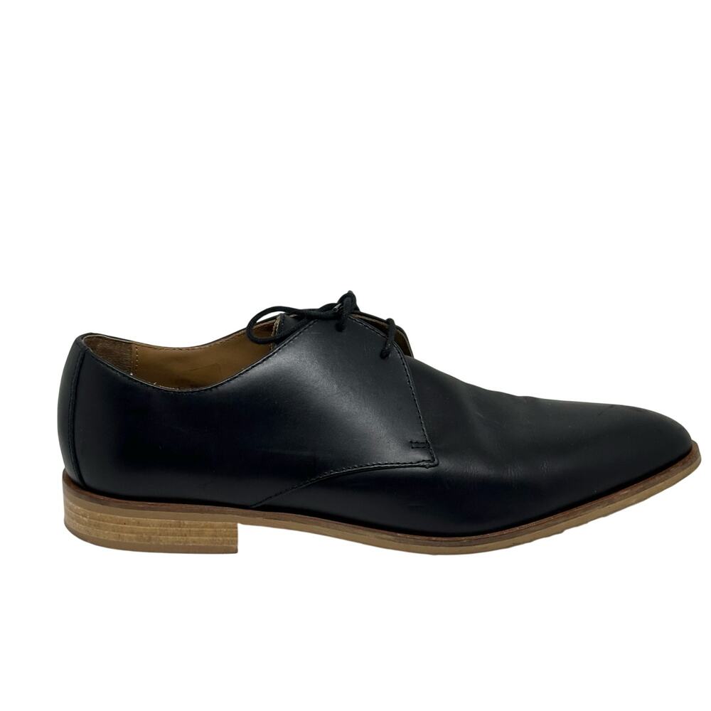 Everlane Modern Oxford Women’s 10.5 Black Leather Lace Up Derby Shoes Italy - Picture 2 of 8